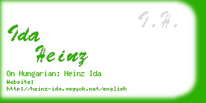 ida heinz business card